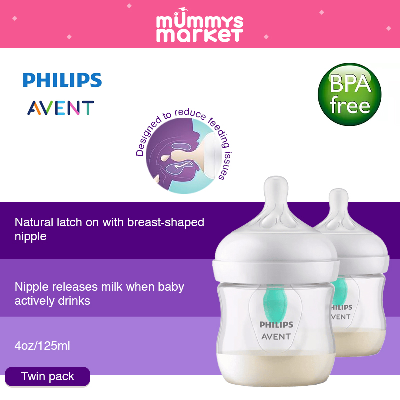 Philips Avent Natural Response with Airfree Vent 125ml Bottle (Twin Pack) (SCY670/02)